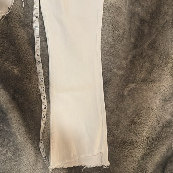 Mother White The Insider Crop Step Fray Jeans Size 28 - Picture 8 of 8